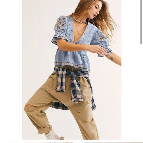 All in Motion Plaid casual button down long sleeve shirt Shirket NWT - Picture 11 of 11